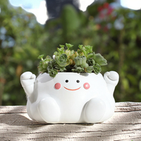 Petits pots à fleurs en résine blanche de 4 pouces, écologiques, légers, avec drainage, modernes, pour la décoration de la maison et du bureau, bon emballage