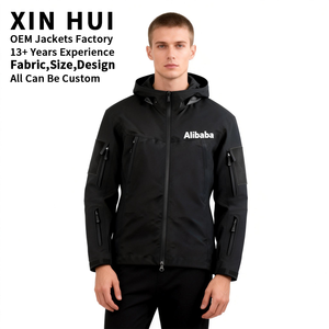 Custom Logo Vintage Fleece Jacket Mens Outdoor Tactical Windproof Techwear Rain Coat 100% Polyester/Cotton for Hiking Fishing - Product Image 2