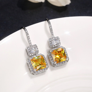 Orecchini Pendenti da Sposa Eleganti Vintage di Lusso Minimalisti con Gancio per Orecchio Gioielli alla Moda - Product Image 5