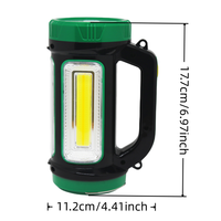 Lampe de poche d'urgence LED portable avec projecteur COB 3W projecteur charge solaire sortie USB lumière rechargeable portable