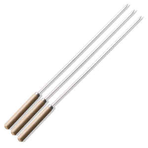 Brochettes de barbecue en acier inoxydable avec manche en bois, outils de grillade pour <span class=keywords><strong>kebab</strong></span> d'agneau, accessoires de <span class=keywords><strong>kebab</strong></span>, aiguille de barbecue - Product Image 2
