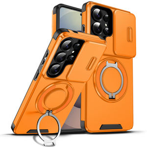 Funda con Anillo Giratorio para <span class=keywords><strong>Samsung</strong></span> Galaxy S26 <span class=keywords><strong>Ultra</strong></span> S25 Edge S24 Plus S23 FE, Cubierta Deslizante para Cámara, Protección Antigolpes de Grado Militar - Product Image 1