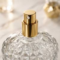 Flacon de parfum en verre rechargeable de luxe, style rétro chic, coupe carrée, flacon de parfum vintage transparent avec atomiseur à fine brume