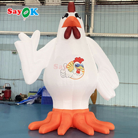 Modèle de poulet gonflable géant de 4 m avec conception 3D gratuite pour la publicité
