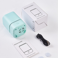 Mini humidificateur d'aromathérapie en bois rechargeable par USB LED ultrasonique de grain de bois