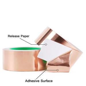 뜨거운 인기 상품 접착성 구리 포일 테이프/장, 구리 포일 50m 두 배 측, 전기 철사 섬유를 위한 전기 유도 구리 포일 - Product Image 5