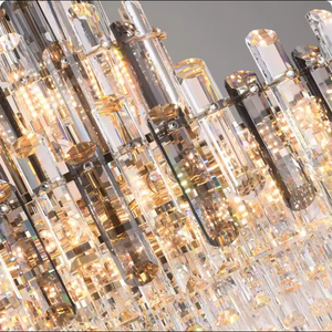 Zeil Lighting, candelabros LED de cristal de lujo modernos para comedor, sala de estar, techo ajustable para boda, Hotel, lámpara de tamaño medio - Product Image 5