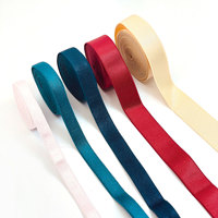 Bretelles de soutien-gorge en nylon avec dos en peluche satinée brillante, sangle élastique, bande élastique