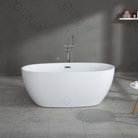 Baignoire de luxe moderne autoportante en acrylique pour salle de bain