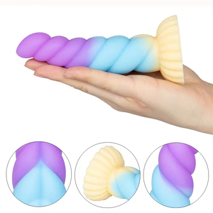 Dildo en silicone écologique lumineux et coloré, plug anal avec ventouse puissante, étanche IPX6, jouet sexuel pour femmes et couples - Product Image 3