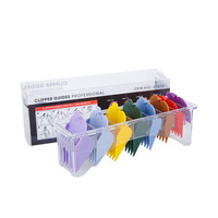 Juego de Peines Guía Profesionales para Cortapelos con Código de Color y Caja Organizadora, Kit de 10 Tamaños para Recortadora de Barbero
