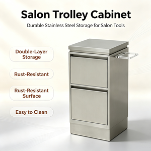 Gabinete <span class=keywords><strong>de</strong></span> Almacenamiento Minimalista para Salón <span class=keywords><strong>de</strong></span> Belleza, Impermeable, Resistente, <span class=keywords><strong>de</strong></span> Acero Inoxidable, Carrito <span class=keywords><strong>de</strong></span> Almacenamiento para Herramientas <span class=keywords><strong>de</strong></span> Salón - Product Image 2