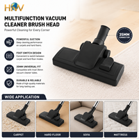 Brosse d'aspirateur manuelle multifonction 35 mm en plastique écologique réutilisable pour tapis, matelas, garage et usage domestique