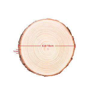 Chispas de madera redondas, anillos de árbol naturales de 8 cm, suministros artesanales hechos a mano para decoraciones navideñas y proyectos de bricolaje - Product Image 3