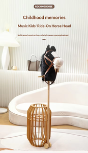 Juguete de peluche unisex transfronterizo con cabeza de caballo para jóvenes, muñeco de caballo de simulación con crin larga, peluche suave, regalo creativo para montar. - Product Image 2