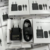 Adaptateur secteur d'origine Ep-T2510 25 Watts, chargeur USB 2 broches pour Samsung Galaxy S25 S24 S23 Ultra