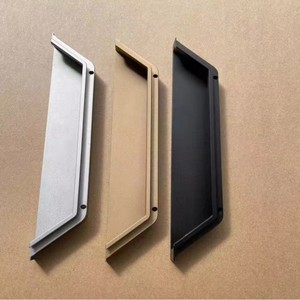 Simple Contemporary Built-In Slotted Hidden Door Handle for Wardrobe <b>Cabinet</b> Drawer Kitchen Dining Bedroom Bathroom Hotel Use - Product Image 1