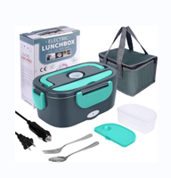 Boîte à lunch chauffante en acier inoxydable de haute qualité, récipient chauffant portable pour aliments, boîte à lunch électrique
