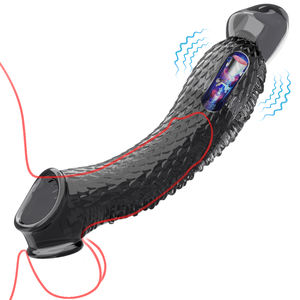 Vibrierender, aufblasbarer Wolfzahn-Sleeve mit verdicktem, freiliegendem Kopf, rutschfestem Verriegelungsdesign und Umfangsverstärker für erwachsene Männer – Sexspielzeug für Männer - Product Image 1