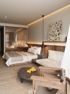 Set di Mobili per Camera da Letto di Hotel 5 Stelle in MDF, Ecologici e Durevoli, Personalizzabili per Appartamenti e Ville - Product Image 1