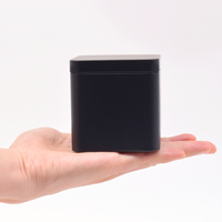En stock, boîte en métal recyclable de qualité alimentaire, colorée, pour chocolat, biscuits, thé, emballage carré en métal, boîte/conteneur à thé
