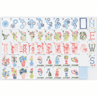 Miss Darling Umweltfreundliches Langlebiges Mahjong-Set mit Schleifendesign, 160 Teile, Handpolierte Matte Acryl-Mahjong-Matte im Set