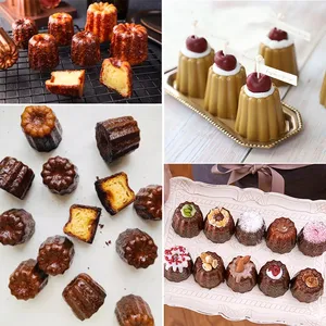 Style différent 1 6 12 tasses Cannele moule à gâteau en acier au carbone antiadhésif fromage gelée pouding Moldes tarte Cupcake bricolage outils de cuisson - Product Image 6