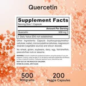 Cápsulas de Quercetina, Vitamina C y Zinc de Marca Privada, Cápsulas de Extracto de Quercetina, Cápsulas de Quercetina para el Apoyo Inmunológico y Cardíaco - Product Image 3