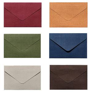 Enveloppes de fenêtre personnalisées, artisanat, lin texturé, triangle, couleur classique, invitation de <span class=keywords><strong>mariage</strong></span> vierge, bricolage, écrire une lettre, 70x105mm - Product Image 4