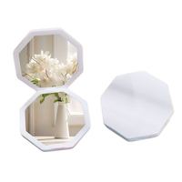 Miroir compact octogonal pliable, miroir de voyage portable double face, miroir cosmétique pour retouches, miroir publicitaire