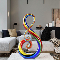 Sculptures en verre de Murano multicolore soufflé à la main Décor moderne Statues d'art Décoration de table design colorée