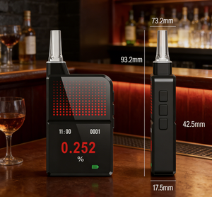 Airsense H3 Pro Brennstoffzellen-Alkoholtester 2000 Tests Speicherplatz 350mAh Lithium-Batterie Schnelles Aufladen Leichtgewicht Schwarz Flotte - Product Image 5