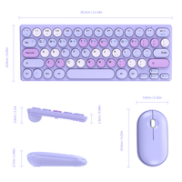 Clavier et souris gamer sans fil Slim 61 touches, combo clavier mécanique rétroéclairé RGB pour ordinateur PC portable