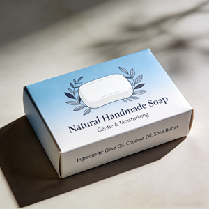 Scatole Biodegradabili e Riciclabili in Carta Kraft Marrone Opaca per Sapone Solido, Confezioni Personalizzabili con Logo per Sapone Fatto in Casa - Product Image 1