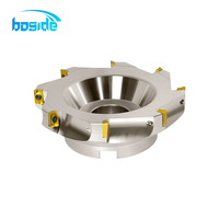 Tête de fraiseuse à plaquettes BAP400R APMT1604, 6 cannelures, hélice 45°, revêtement TiAlN, carbure CNC, OEM/ODM
