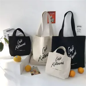 Sacola de compras reciclável de moda personalizada, sacola de algodão orgânico para viagem, sacola de lona com estampa personalizada