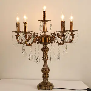 Europese Stijl Nieuwe Mode Retro Koperen Kroonluchter K9 Crystal Zinklegering Lamp Zal Woonkamer Slaapkamer Kaars Licht Fabriek