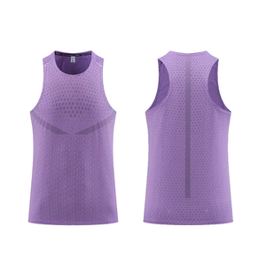 Customized New Arrival Men's Breathable Mesh Running Tank <b>Top</b> Quick Dry Athletic <b>Reflective</b> Strip Tank <b>Top</b> - Product Image 5