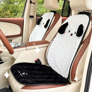 Coussin de siège de voiture en peluche Panda mignon, épais, chaud, décoratif pour l'hiver, housse de siège antidérapante pour l'intérieur de la voiture - Product Image 2