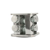 Étagère à épices rotative multi-niveaux en acier inoxydable, style nordique, plateau tournant à 360 degrés pour le rangement des pots à épices, spécifique à la cuisine