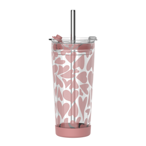 Emode Taza de Boca Ancha para Café Helado y Té con Pajita, Ideal para el Día de San Valentín, ¡Gran Venta! - Product Image 1