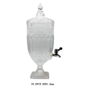 เครื่องจ่ายเครื่องดื่ม10L เย็นทำจากแก้วคริสตัลใสแบบกำหนดเองสำหรับ Beverage4บาร์ร้านอาหาร - Product Image 3