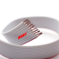 Cable Plano UL2651 Personalizado de 10, 12, 14, 16, 20 Pines, Cable de Cinta IDC de PVC Trenzado, Paso de 2.54 mm, 28 AWG