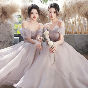 Bridesmaid Dresses Women 2025 Purple Strapless Empire A-Line Chiffon Bridesmaid Gowns Evening Ceremony Adult - Product Image 5