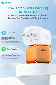Coteci ชุดอะแดปเตอร์ชาร์จเร็ว45W Gan อเมริกา US 1ม. USB C ถึง C สายข้อมูลที่ชาร์จโทรศัพท์สีส้มสำหรับ <span class=keywords><strong>iPhone</strong></span> 17 <span class=keywords><strong>PRO</strong></span> <span class=keywords><strong>MAX</strong></span> - Product Image 4