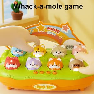 Niños pequeños <span class=keywords><strong>Montessori</strong></span> Piano Whack a Mole juego educativo temprano multifunción presionando Piano <span class=keywords><strong>caja</strong></span> Musical con <span class=keywords><strong>sonidos</strong></span> y luces <span class=keywords><strong>de</strong></span> gato - Product Image 6