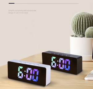 Nova moda confortável retângulo despertador digital espelho despertador eletrônico <span class=keywords><strong>display</strong></span> digital - Product Image 2