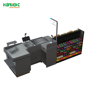Highbright Popular Cashier <b>Counter</b> with Display Rack for Supermarket & Grocery Stores - Product Image 1