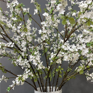 Fleurs artificielles en plastique blanc <span class=keywords><strong>de</strong></span> 85 cm, imitation saule des neiges, pour la décoration intérieure, des hôtels, des mariages et des pots – Vente chaude - Product Image 5