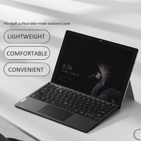 Yeni Ultra İnce Şarj Edilebilir Membran Ergonomik 7 Renkli RGB Arkadan Aydınlatmalı USB 3.0 Dokunmatik Yüzeyli Kablosuz BT 5.0 Tablet Klavyesi (Surface için)